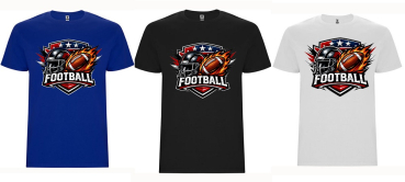 Football Shirt mit markantem Helm und Ball – sportlich, modern und ein echter Hingucker